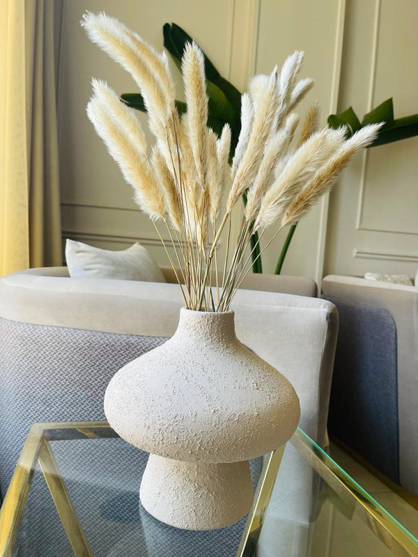 مزهرية - فخار- ؤف وايت - 10×20 سم