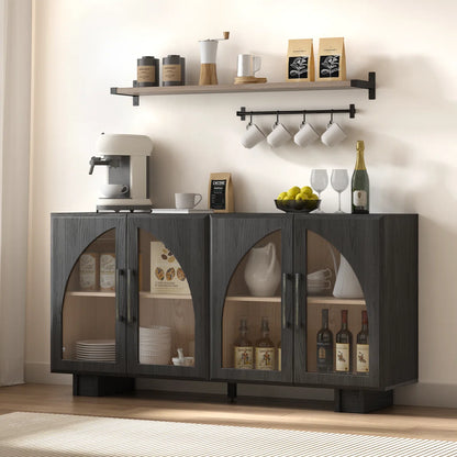 Buffet - MDF Wood - Grey - 160x85x40 cm