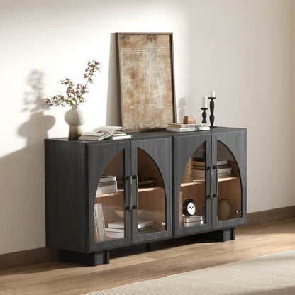 Buffet - MDF Wood - Grey - 160x85x40 cm