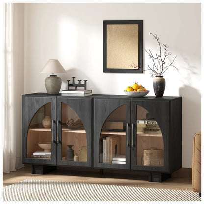 Buffet - MDF Wood - Grey - 160x85x40 cm