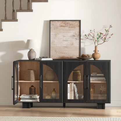 Buffet - MDF Wood - Grey - 160x85x40 cm