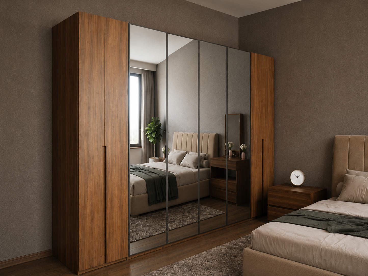Full Bedroom  - MDF Wood - Brown