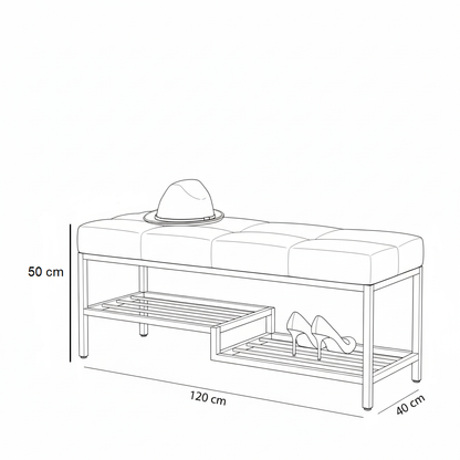 Banquet - Steel - Black - 120×40×50 cm - Cataloug