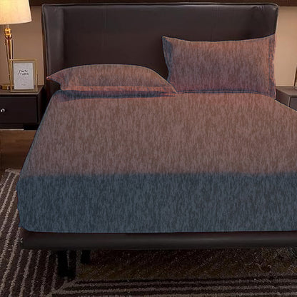 ملاية سرير مشجر - قطن - طقم 4 قطع - متعدد الألوان - 180 سم