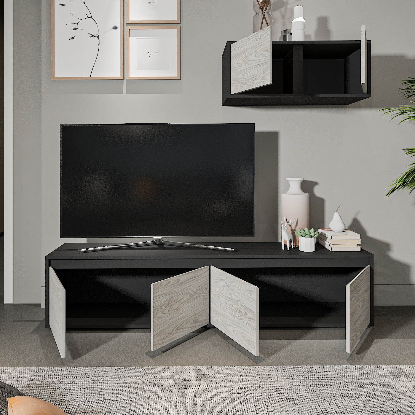 TV Unit - Multi Color - MDF - 180x35x42 cm