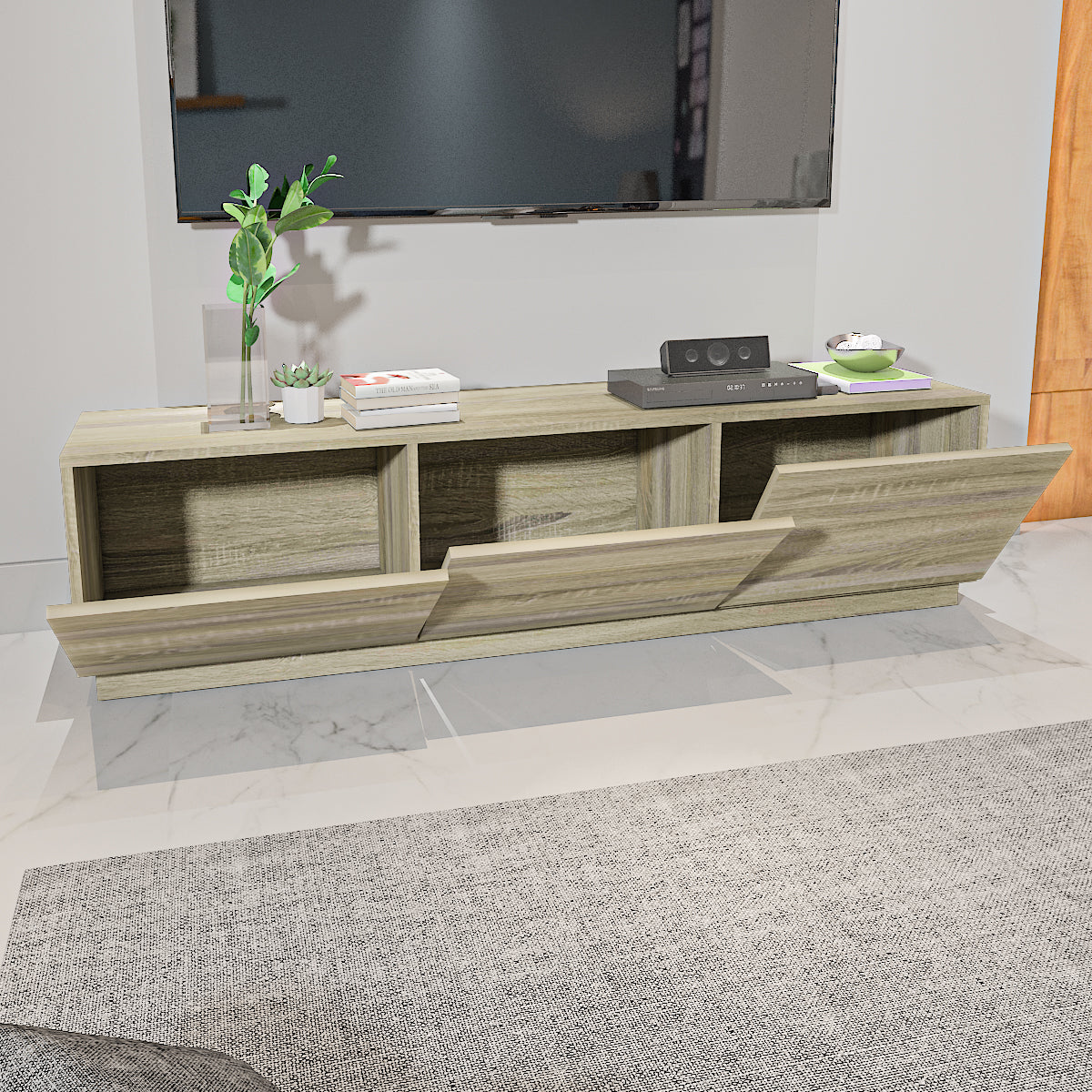 TV Unit - MDF - Multi Color - 160x37x40 cm