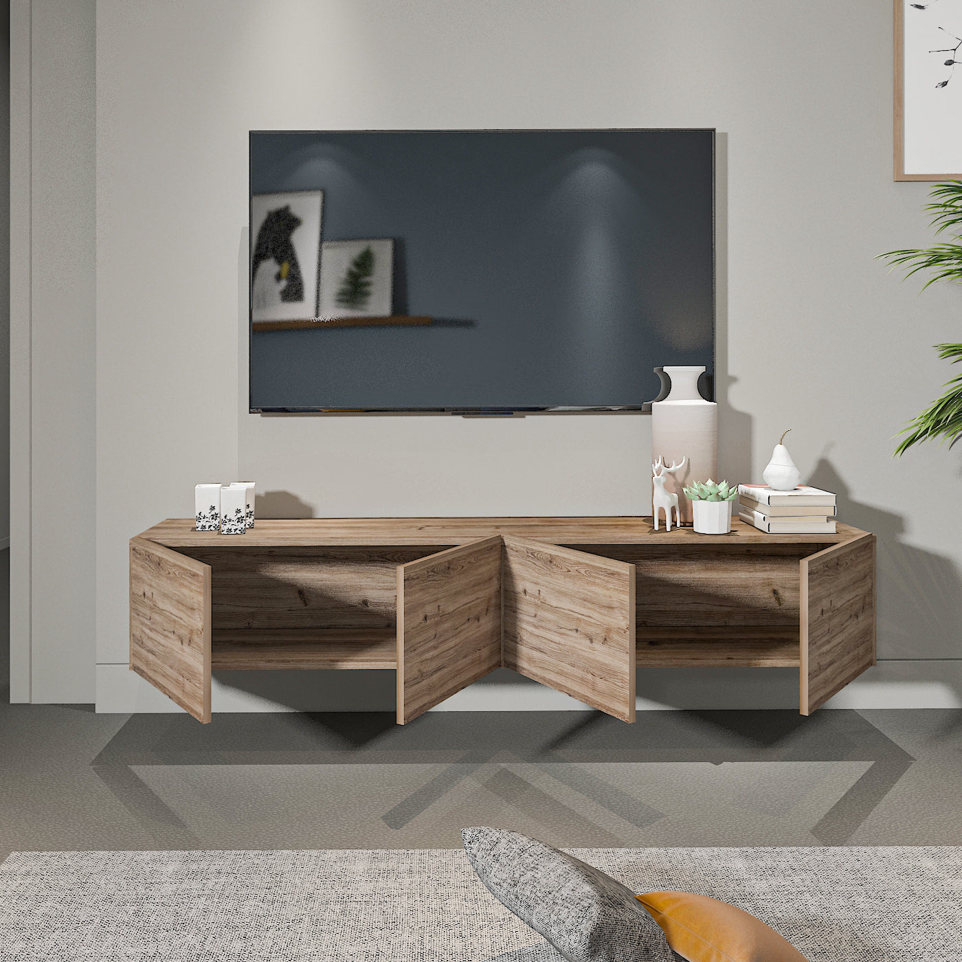 TV Unit - Multi Color - MDF - 180x35x32 cm