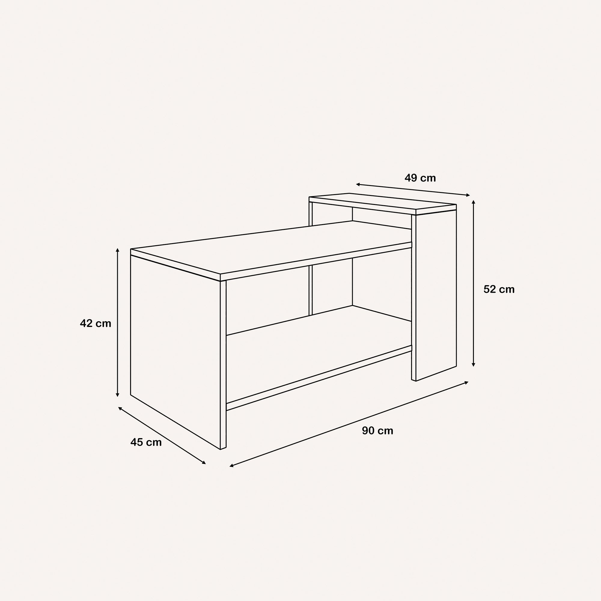 Coffee Table - Multi Color - MDF - 90x45x42 cm