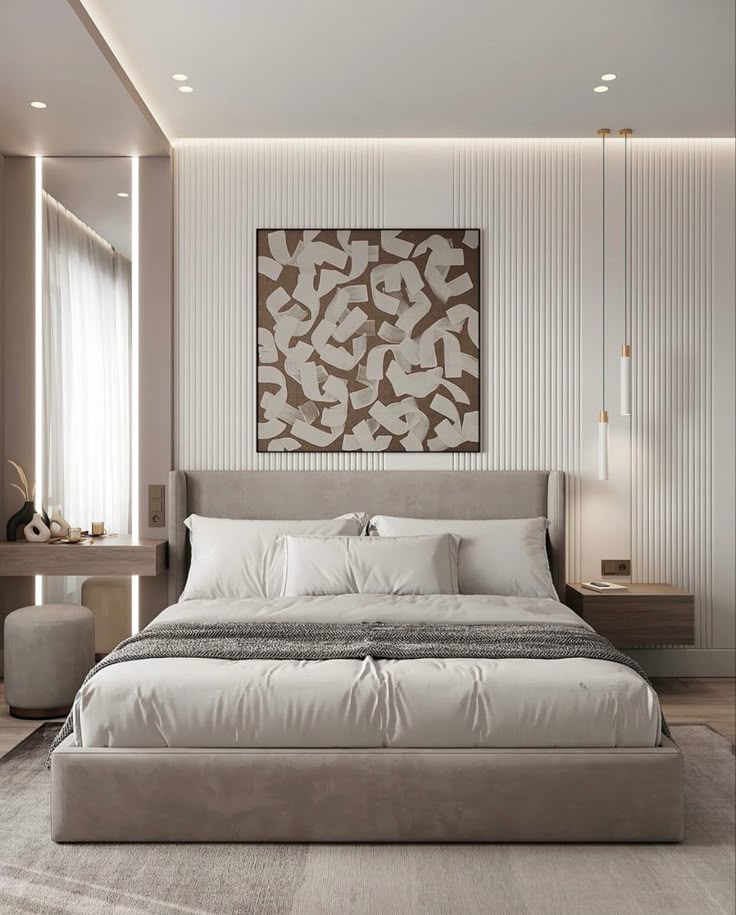 سرير - خشب ام دي اف- رمادي - متعدد المقاسات