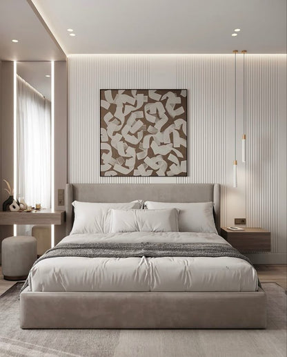 سرير - خشب ام دي اف- رمادي - متعدد المقاسات