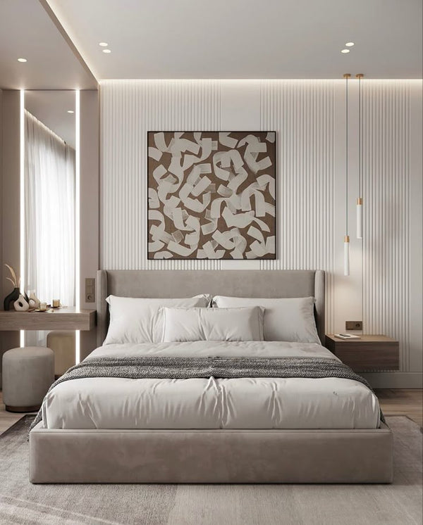 Bed-MDF Wood-Gray-multi Size