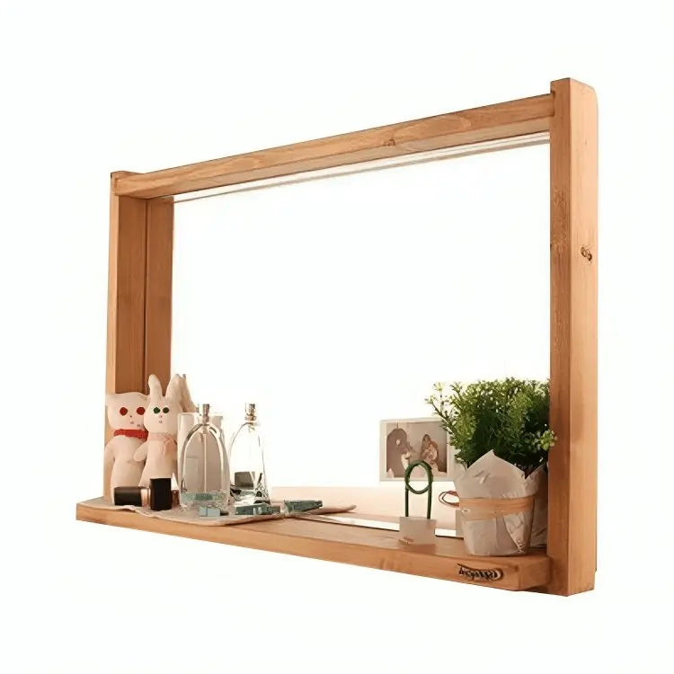 Mirror with shelf -NW-Wooden color - 70x12x45 cm  Tar143