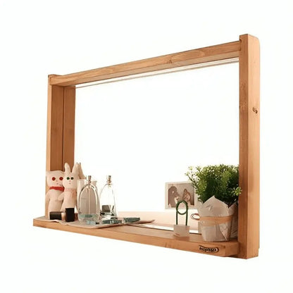 Mirror with shelf -NW-Wooden color - 70x12x45 cm  Tar143