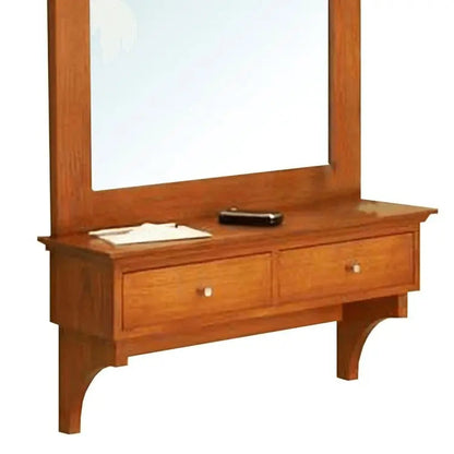 مرآة مع درج - بني - 70x17x150 سم