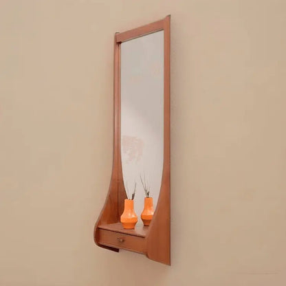 مرآة مع درج - بني - 70x17x150 سم