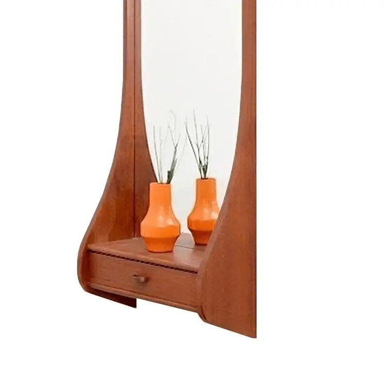 مرآة مع درج - بني - 70x17x150 سم