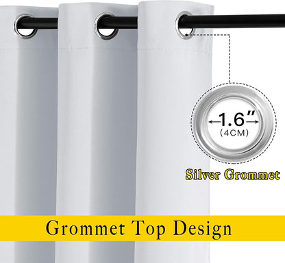 Curtains Blackout - Silver - Multi Size