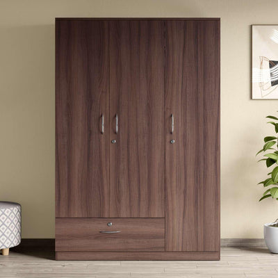 Wardrobe - MDF Wood - Brown - 120x180x50 cm