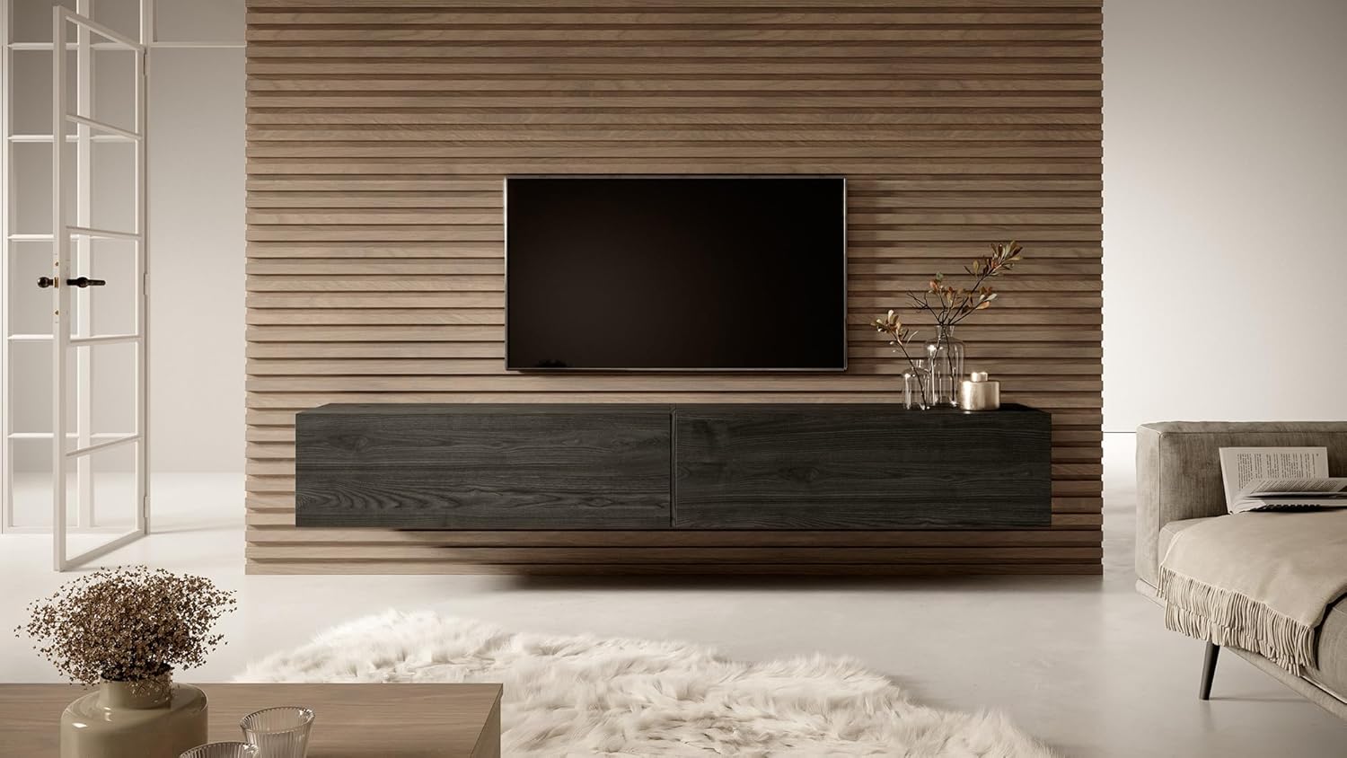 Tv unit - MDF - Multicolor- 200x30x30 cm