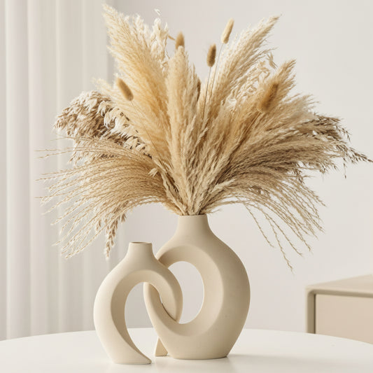 Set Of Decoration - 2Pieces - Pottery - Multi Color
