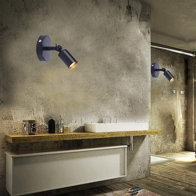 Wall Lamp - Iron Metal - Black - 6x6x10 cm