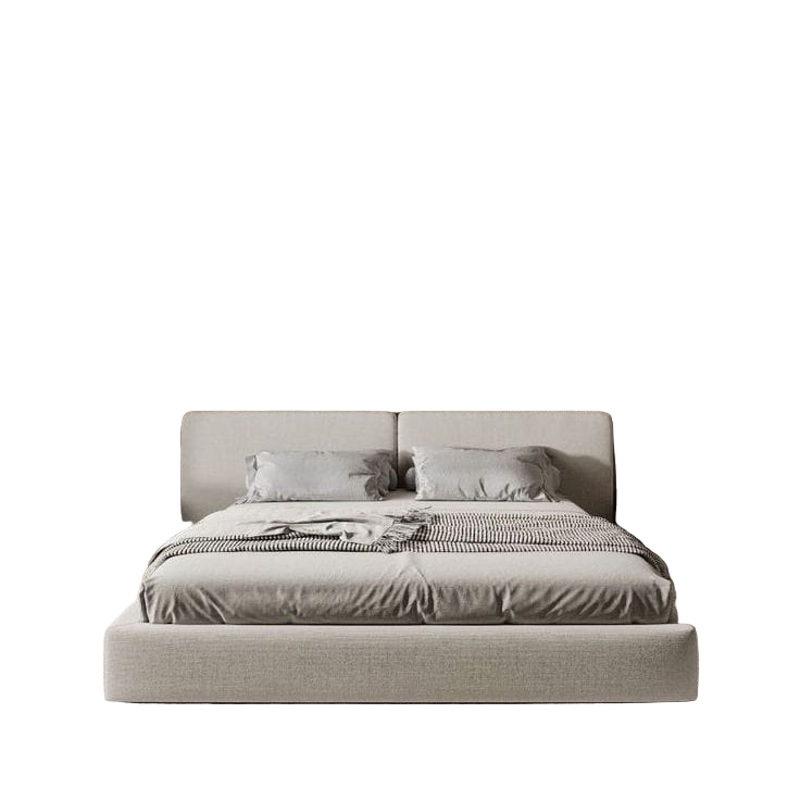 سرير - خشب ام دي اف - رمادي - متعدد المقاسات