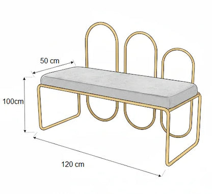 Banquet - Steel - Gold - 120×50×100 cm - Cataloug