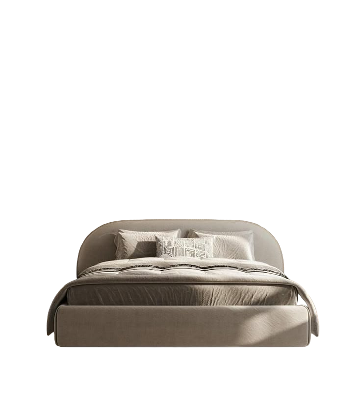 سرير - خشب ام دي اف- رمادي - متعدد المقاسات