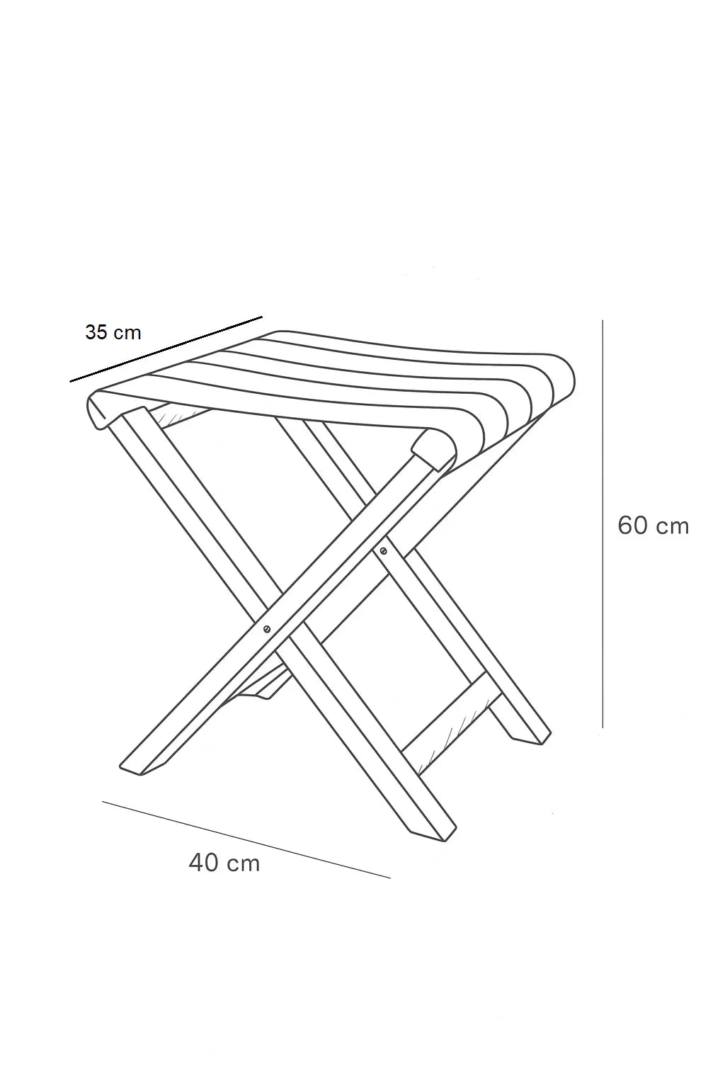 Portable Beach Chair - Beech Wood - Multi Color - 40×35×60 cm - Cataloug