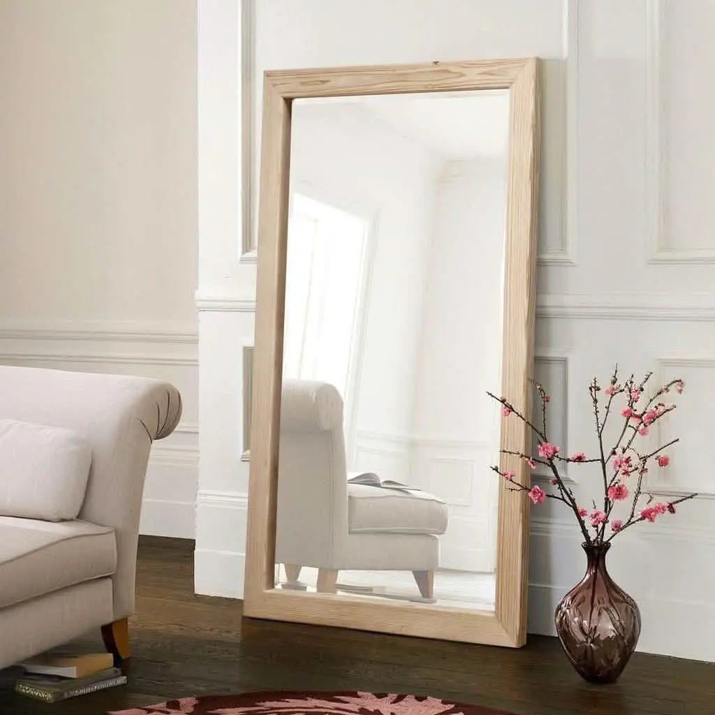 Mirror with frame -NW-Wooden color - 77x3x175 cm