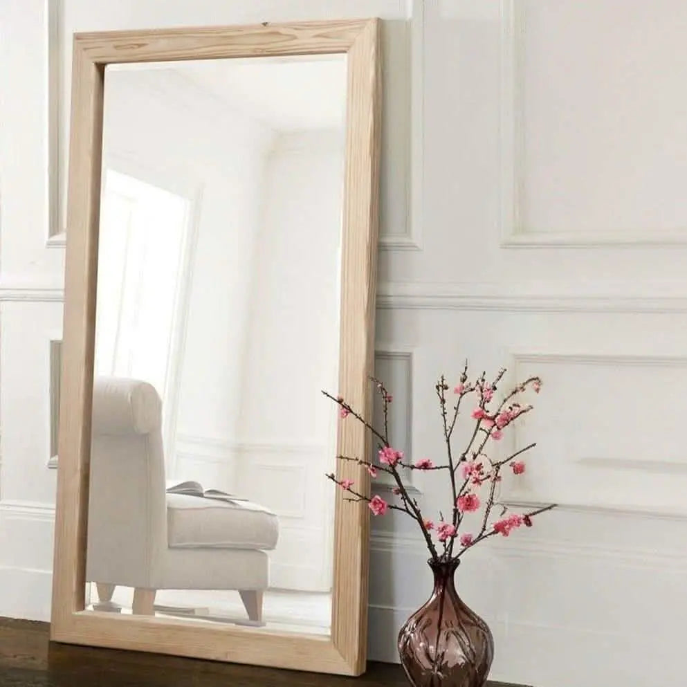 Mirror with frame -NW-Wooden color - 77x3x175 cm