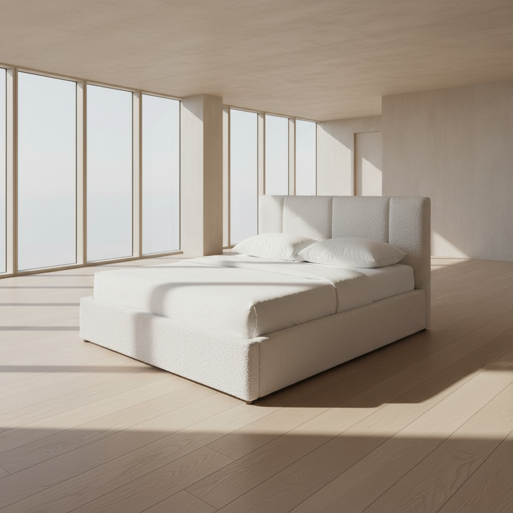 سرير - خشب MDF - رمادي - متعدد المقاسات