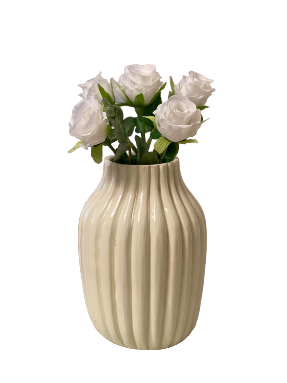 مزهرية- فخار - ؤف وايت - 11×29 سم