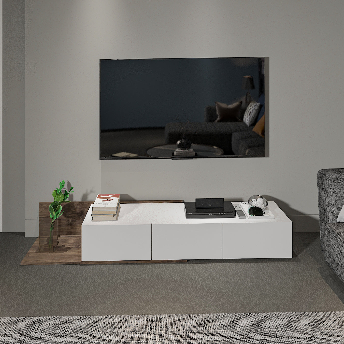 TV Unit - MDF - Multi Color - 180x35x28 cm