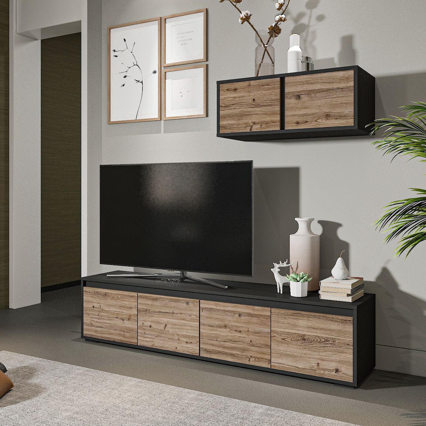 TV Unit - Multi Color - MDF - 180x35x42 cm