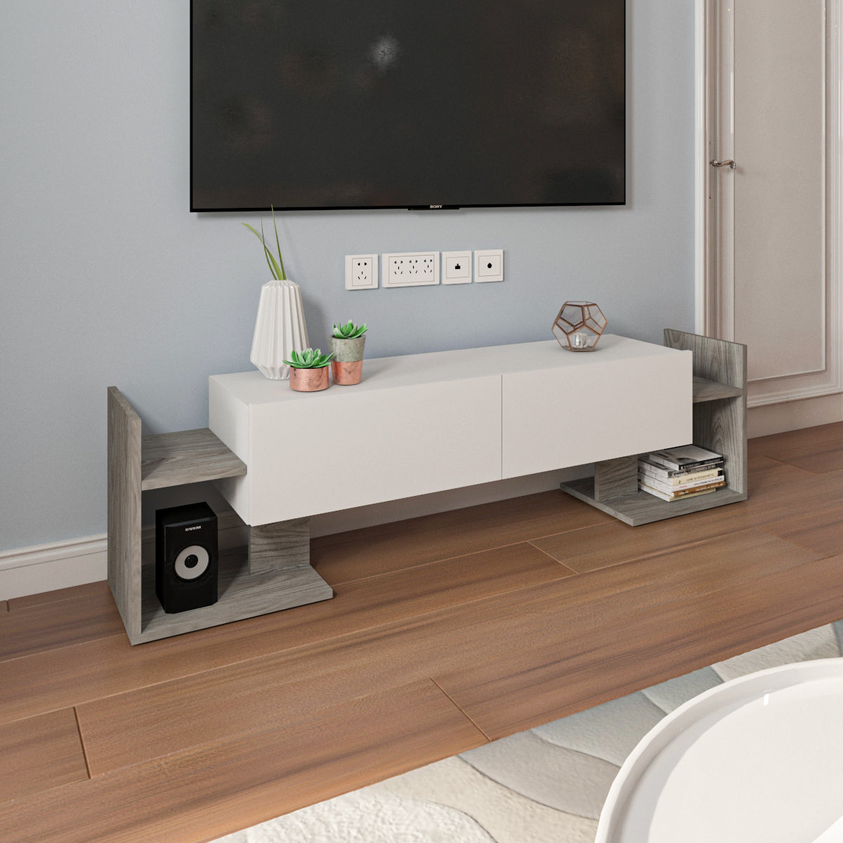 TV Unit - Multi Color - MDF - 160x30x42 cm