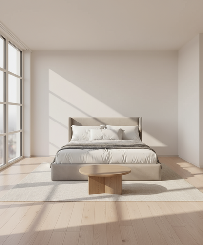 سرير - خشب ام دي اف- رمادي - متعدد المقاسات