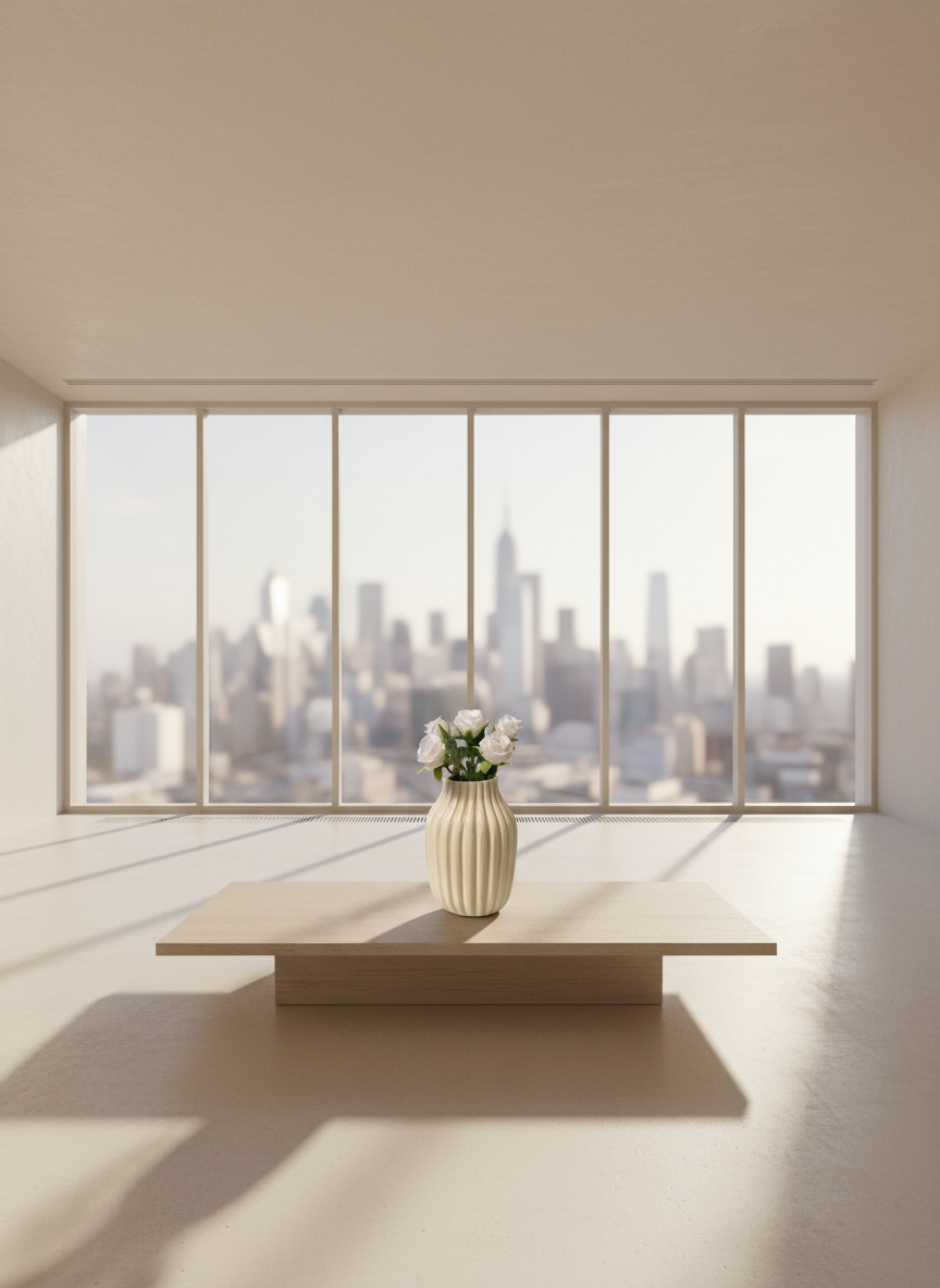 مزهرية- فخار - ؤف وايت - 11×29 سم