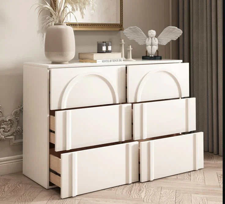 Drawer Unit - MDF Wood - White - 120x40x80 cm