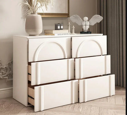 Drawer Unit - MDF Wood - White - 120x40x80 cm