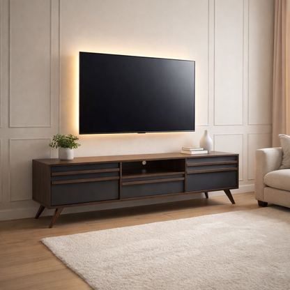 Tv unit - MDF Wood - Multi Color - 180x35x45 cm