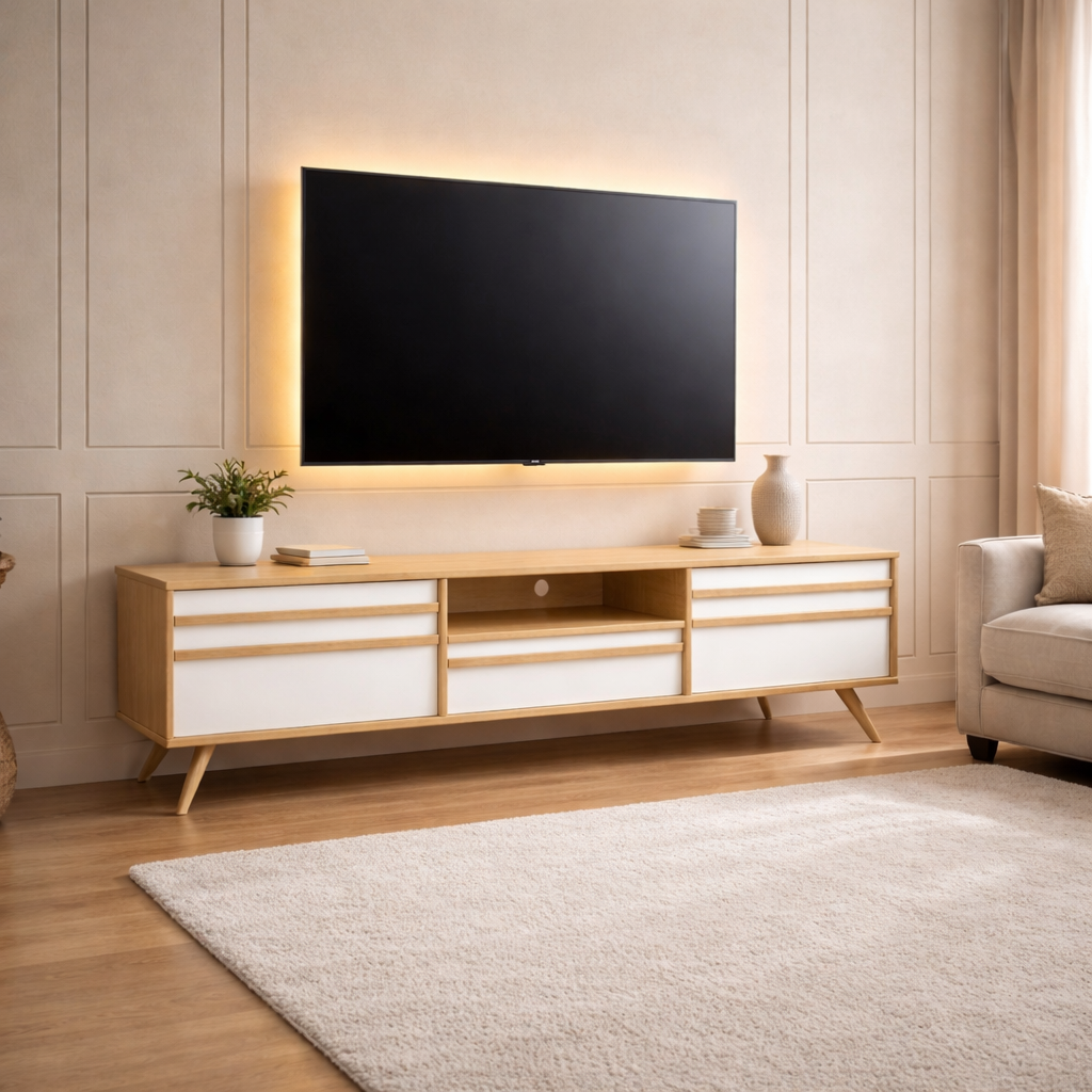 Tv unit - MDF Wood - Multi Color - 180x35x45 cm