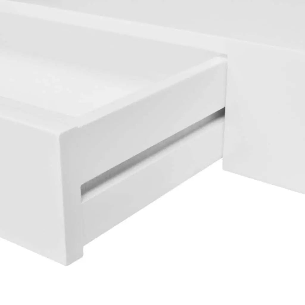 رف مع درج PW-White-85x30x15 سم -