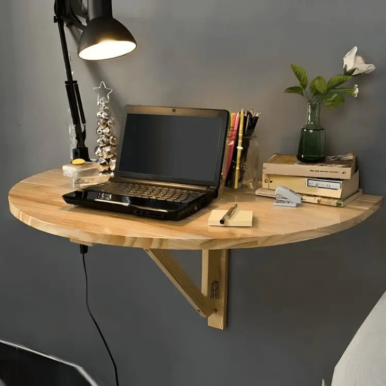 مكتب حائطي - خشب MDF - لون خشبي - 85x50x30 سم