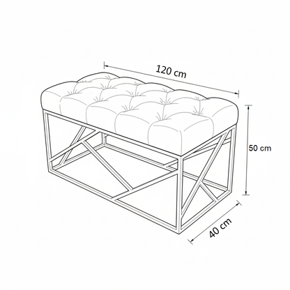 Banquet - Steel - Gold - 120×40×50 cm - Cataloug