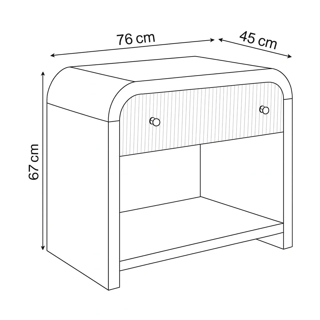 Commode - MDF Wood - Multi Color - 76x45x67 cm - Cataloug