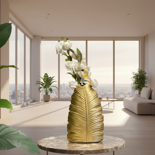 Polyster Vase-Polyster - Gold- 18x28 cm