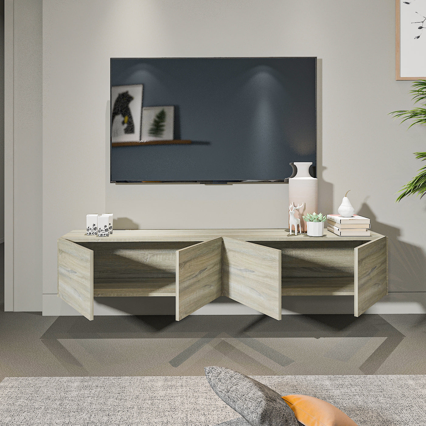 TV Unit - Multi Color - MDF - 180x35x32 cm