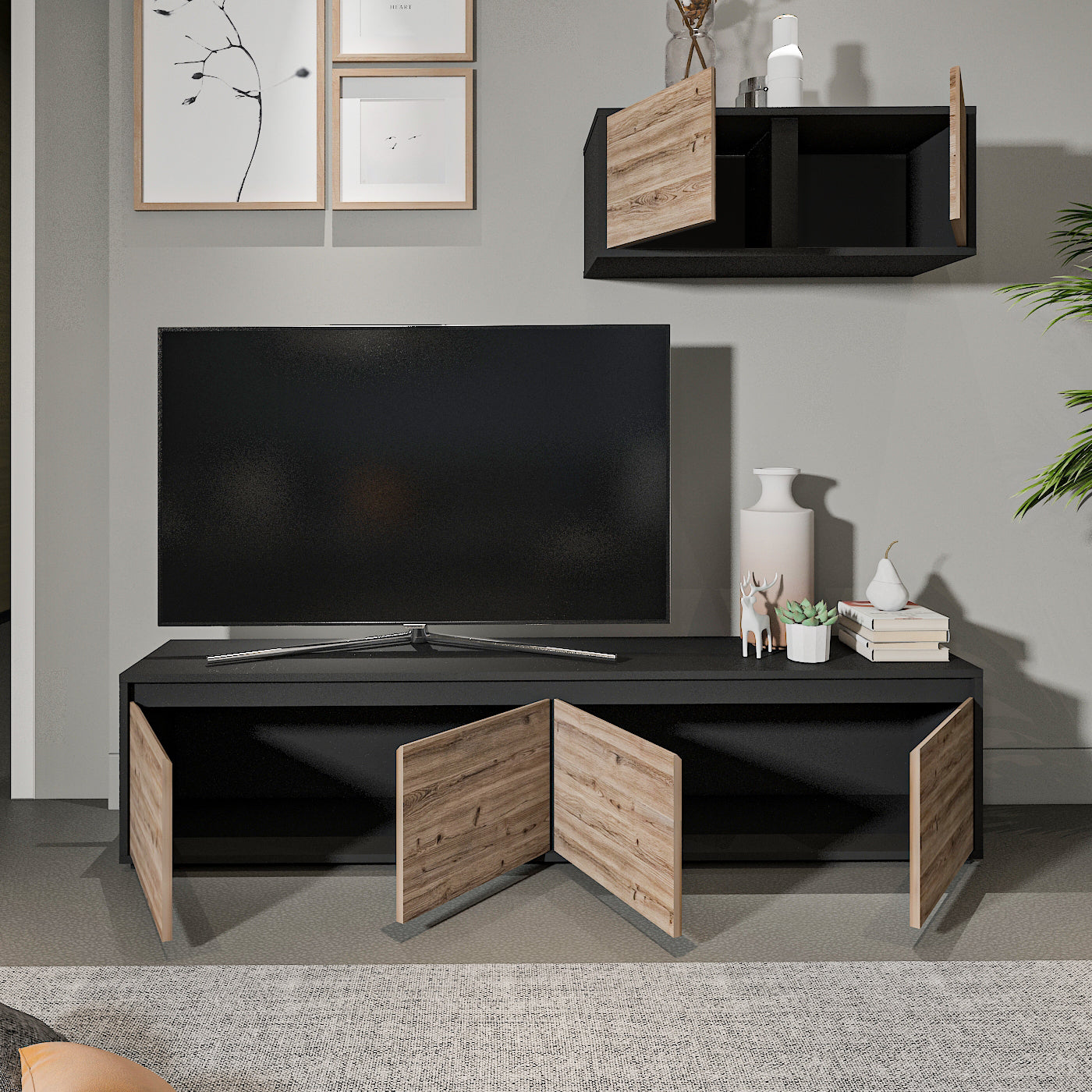 TV Unit - Multi Color - MDF - 180x35x42 cm