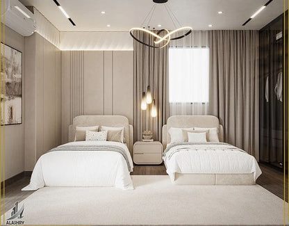 سرير - خشب ام دي اف- بيج - متعدد المقاسات